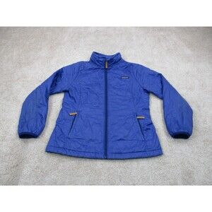 Patagonia Jacket Girls XL 14 Blue Nano Puff Diamond Quilt Primaloft Outdoors